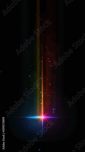 Rainbow Light Burst Background 
