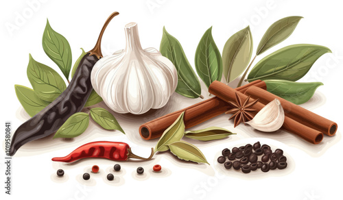 Spices and Herbs  Collection 
