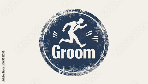 Groom Sign with Running Man  
