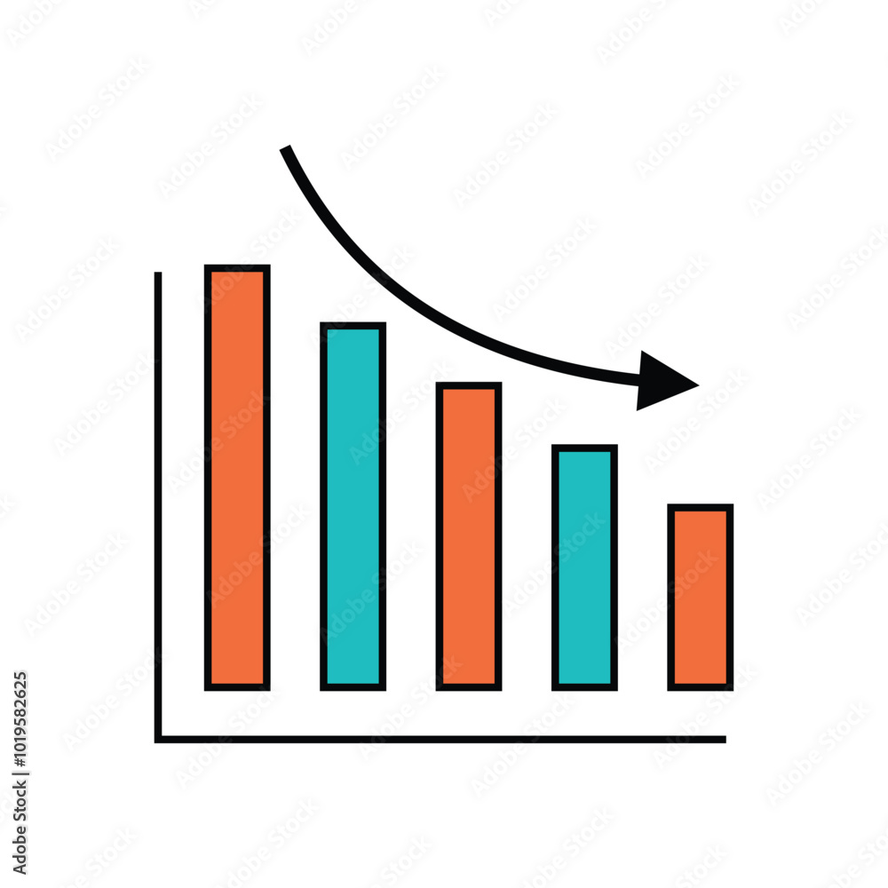 graphic finance down flat design graphic finance down flat design