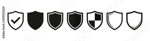 shield vector set vector design illustrator