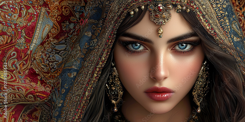 A beautiful Persian girl in traditional attire, generative AI