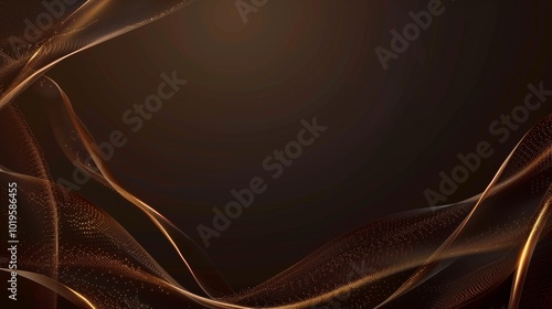 Brown smoke luxury gold thread abstract flow glitter pattern