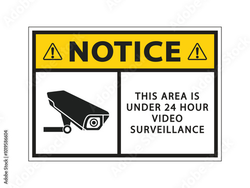 notice 24-hour cctv camera sign board