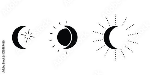  moon shine half full icon