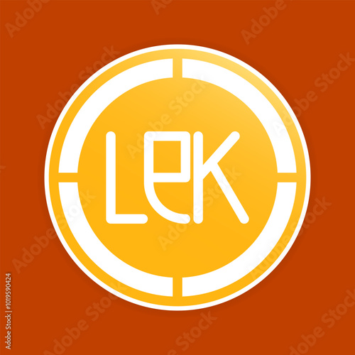 Lek coin icons. albanian money symbol, fresh currency icons with subtle gradient fill.