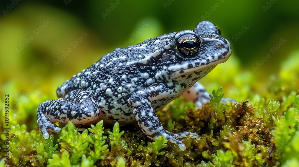 Natterjack toad in a natural enviroment Macro datails Epidalea calamita : Generative AI Natterjack toad in a natural enviroment Macro datails Epidalea calamita : Generative AI