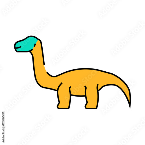 diplodocus dinosaur animal line icon vector. diplodocus dinosaur animal sign. isolated symbol illustration