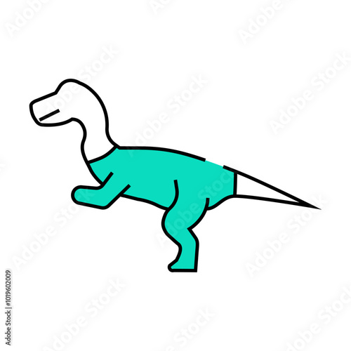 velociraptor dinosaur animal line icon vector. velociraptor dinosaur animal sign. isolated symbol illustration