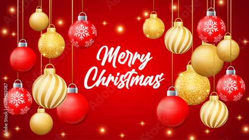 Christmas celebration with festive light bulbs