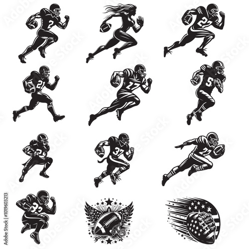 American football vector silhouette