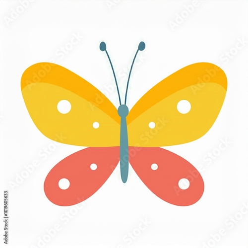 colorful butterfly illustration isolated on white