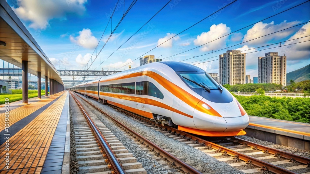 Modern high speed train in Taiwan, Taiwan, High Speed Rail, Transportation, Travel, Technology, Public Transit Modern high speed train in Taiwan, Taiwan, High Speed Rail, Transportation, Travel, Technology, Public Transit