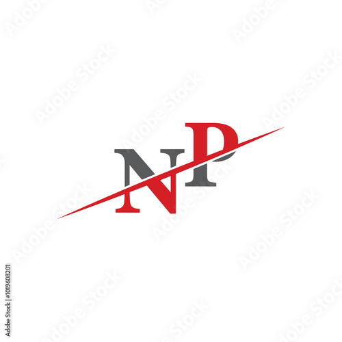 Minimalist NP Logo with Dynamic Diagonal Line