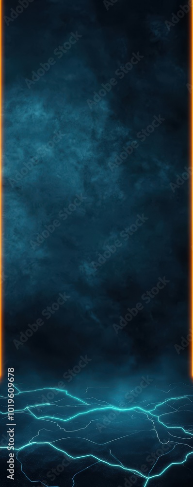 Fototapeta premium Abstract blue lightning background, perfect for creative projects and designs.
