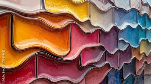 abstract colorful mosaic wi...