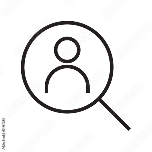 searching people icon outline