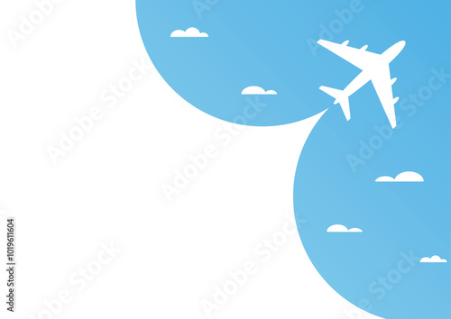 airplane opens the background vector design