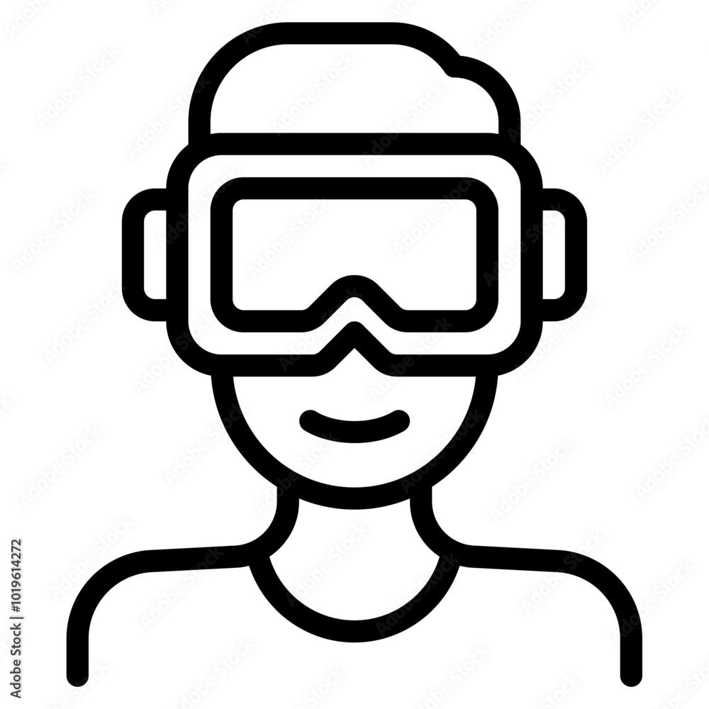 VR Goggles Gaming icon illustration VR Goggles Gaming icon illustration