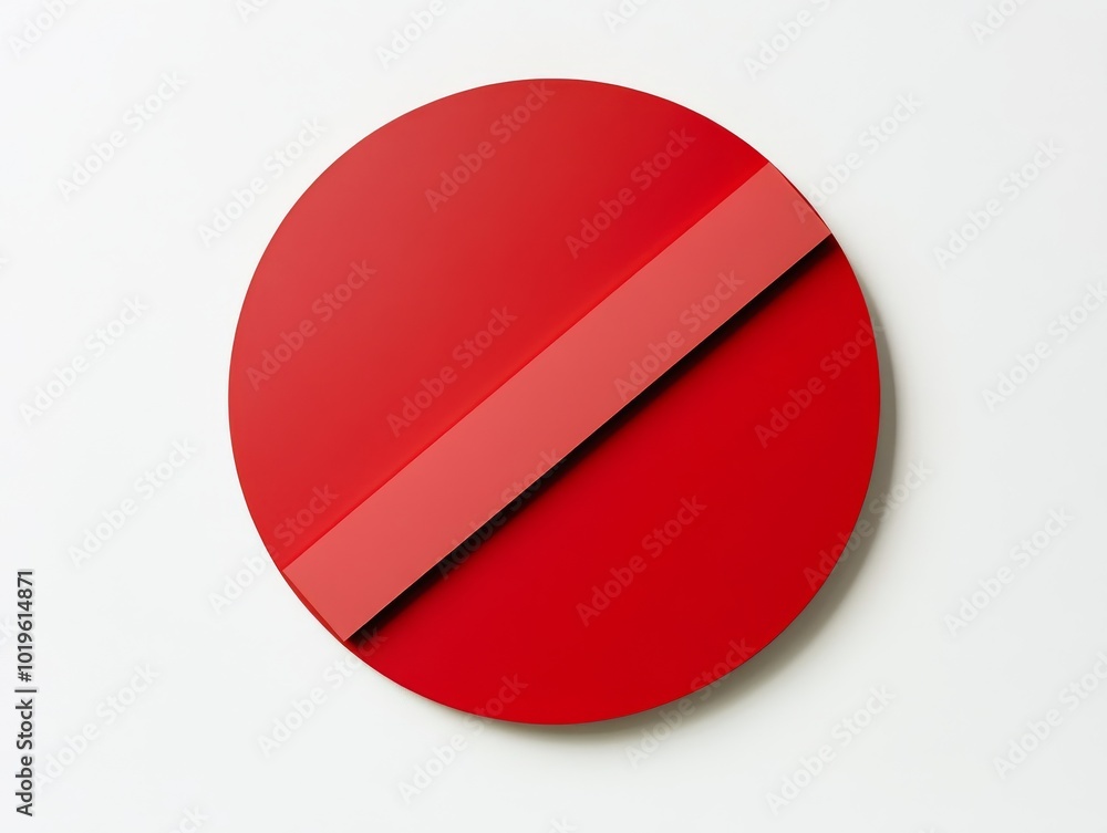 2408 37.A bold circular red prohibited sign with a diagonal slash running through the center, placed on a stark white background. The symbol radiates a sense of restriction, with the intense red 2408 37.A bold circular red prohibited sign with a diagonal slash running through the center, placed on a stark white background. The symbol radiates a sense of restriction, with the intense red