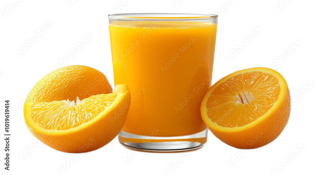 Refreshing Orange Juice Served with Fresh Oranges for a Healthy Drink Experience Refreshing Orange Juice Served with Fresh Oranges for a Healthy Drink Experience