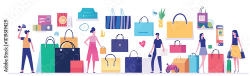 set of colorful brushes