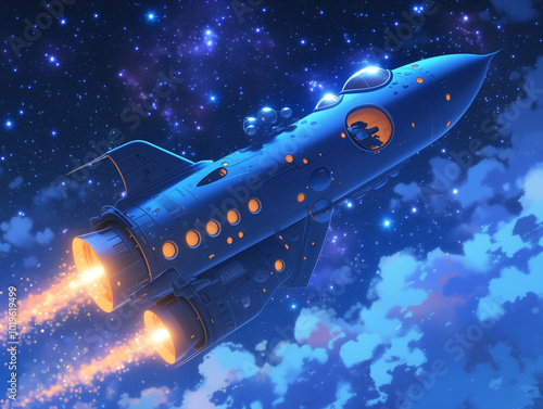 Wallpaper Mural spaceship in the sky Torontodigital.ca