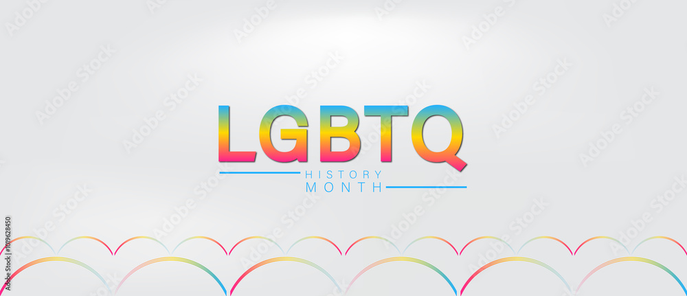 Obraz premium Visual representation of LGBTQ History Month, highlighting vibrant colors and symbols that honor LGBTQ contributions and culture