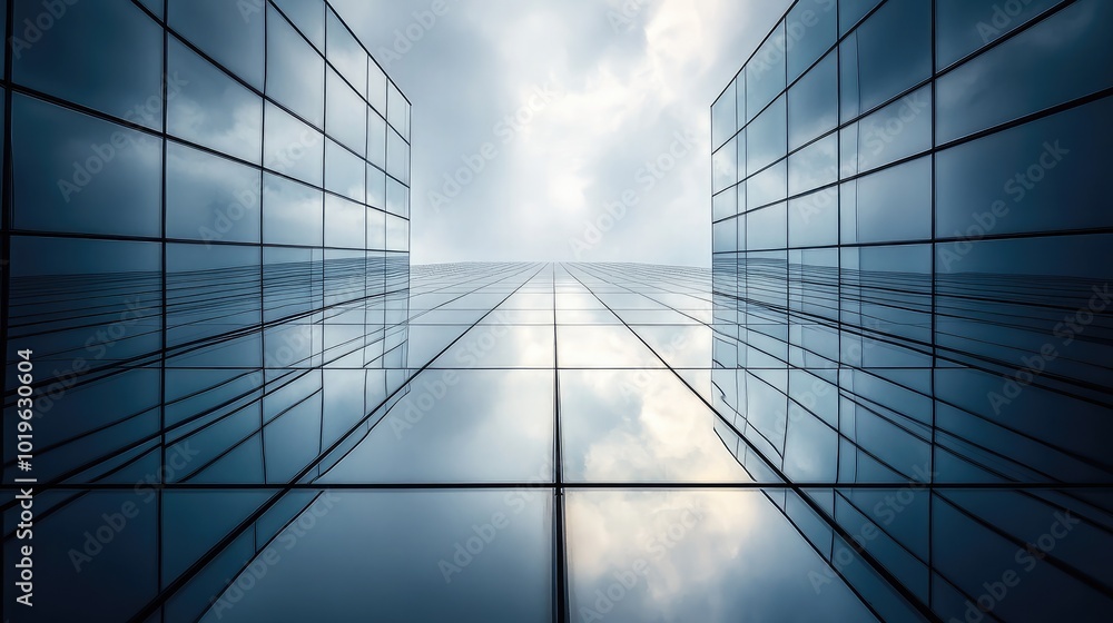 Modern Architecture with Reflective Glass Facade Modern Architecture with Reflective Glass Facade