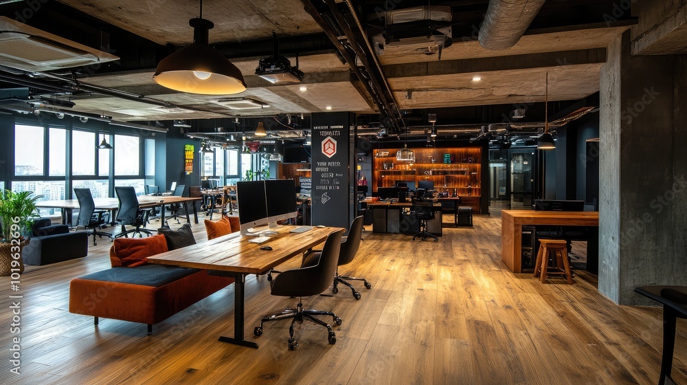 Modern Office Space with Elegant Design Features Modern Office Space with Elegant Design Features