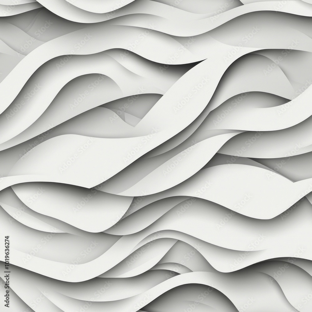 Obraz premium Seamless pattern of abstract waves creating dynamic shadow patterns