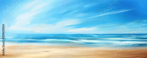 Beach and Ocean Landscape Painting 
