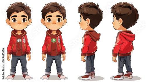 Cartoon Boy Character Sprite Sheet 
