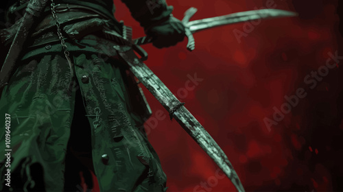 Dark Fantasy Sword and Cloak 
