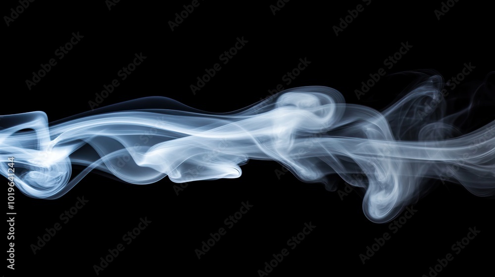 Abstract Smoke Patterns Against Black Background Abstract Smoke Patterns Against Black Background