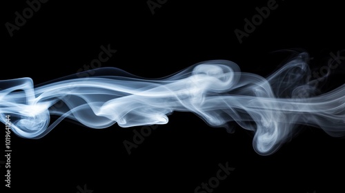 Abstract Smoke Patterns Against Black Background