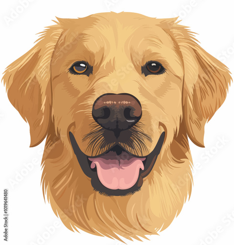 Golden Retriever Dog Head 
