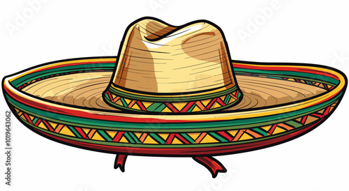 Sombrero with Colorful Trim 
