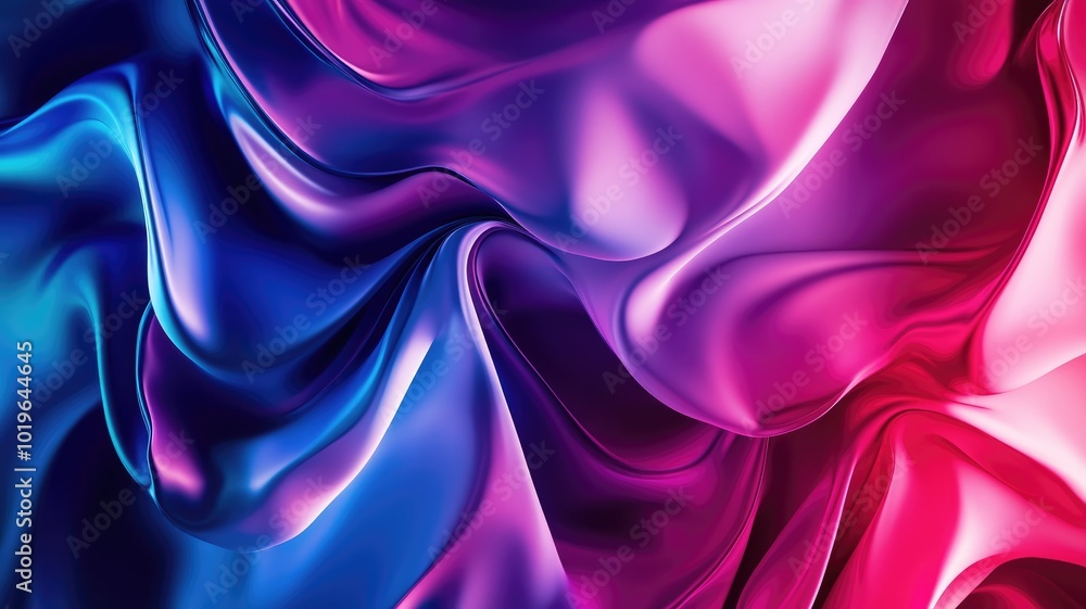 Fototapeta premium Abstract Swirling Pink, Blue, and Purple Liquid