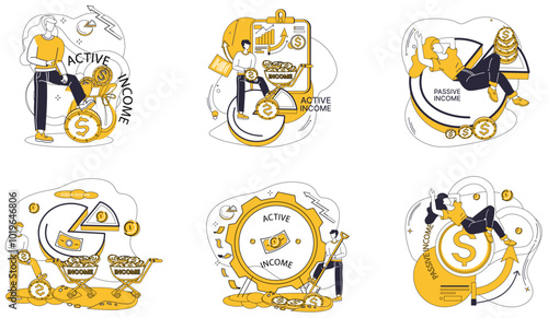 Salary earnings vector illustration. Making money is art form mastered by those who paint their canvas with salary earnings Reward, crown kings, awaits those who navigate journey salary earnings