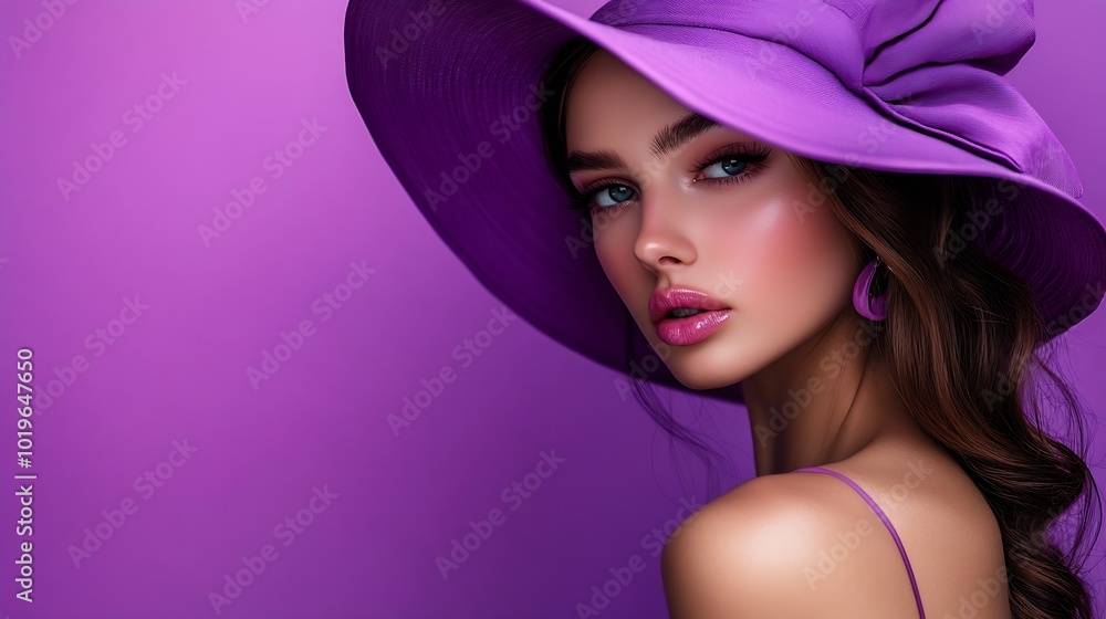 Pretty woman high fashion model wearing trendy clothes with accessories and elegant fancy dress posing over violet neon background Concept of beauty fashion week human emotions trends : Generative AI Pretty woman high fashion model wearing trendy clothes with accessories and elegant fancy dress posing over violet neon background Concept of beauty fashion week human emotions trends : Generative AI