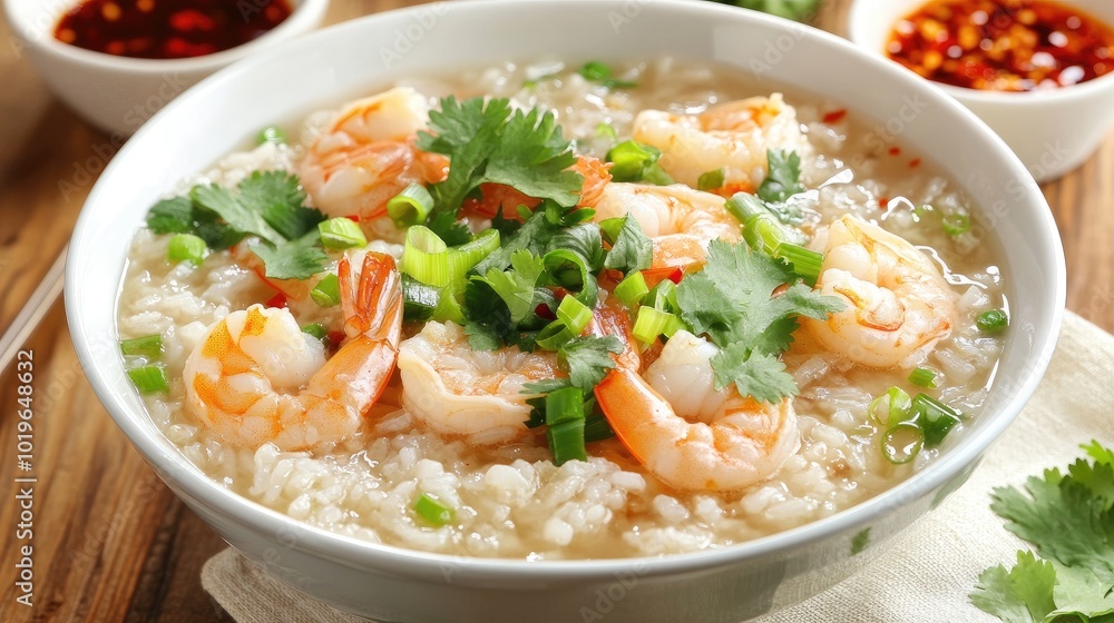 Fresh Shrimp Rice Bowl with Herbs and Spices Fresh Shrimp Rice Bowl with Herbs and Spices