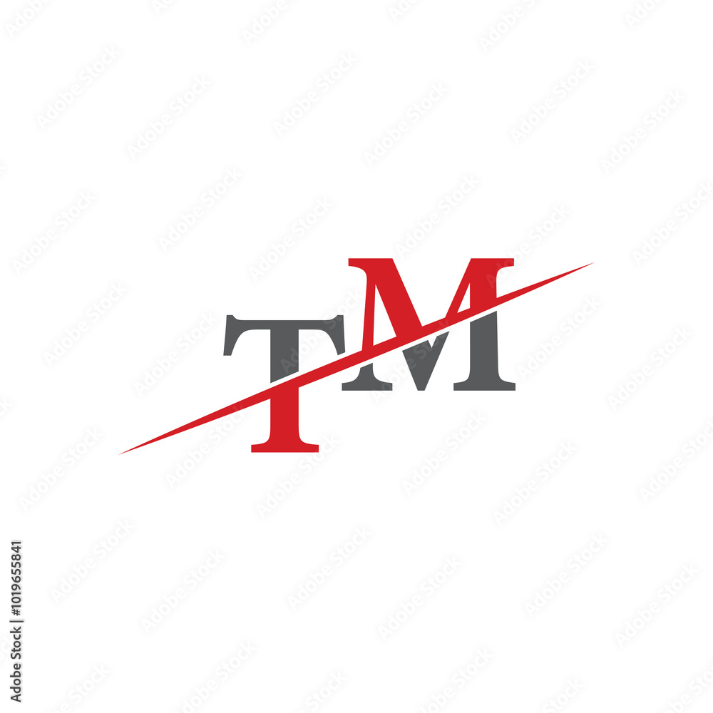 TM Minimalist Logo with Dynamic Diagonal Line TM Minimalist Logo with Dynamic Diagonal Line