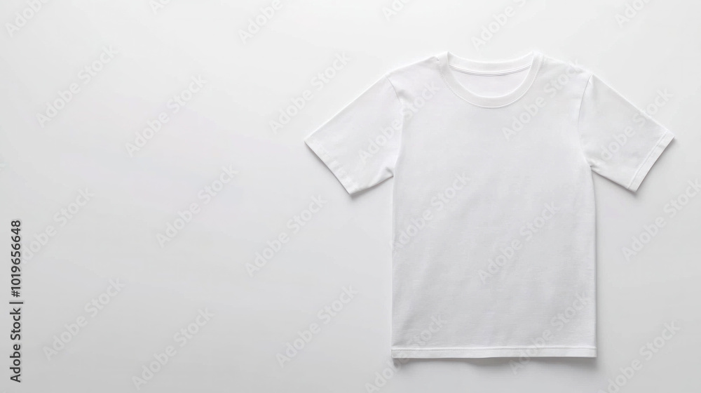 plain white crew neck t shirt on clean background, perfect for casual wear plain white crew neck t shirt on clean background, perfect for casual wear