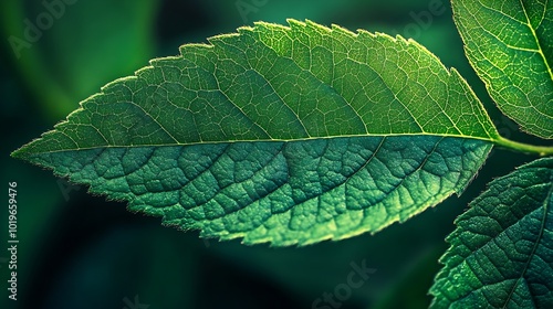 Close up leaf Macro photography : Generative AI