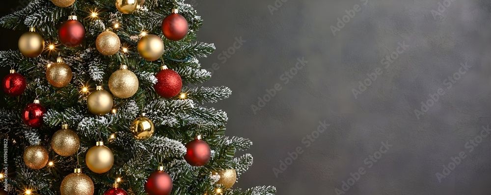 Christmas Tree with Red and Gold Ornaments Christmas Tree with Red and Gold Ornaments