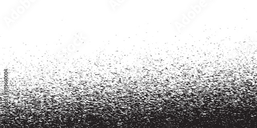 Noise dot grain background with gradient grunge texture, vector halftone fade effect. Abstract grain noise of black irregular dots or grainy monochrome. eps10.
