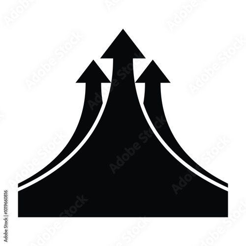 three arrows up vector design