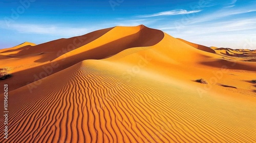 Serene Desert Landscape with Majestic Sand Dunes