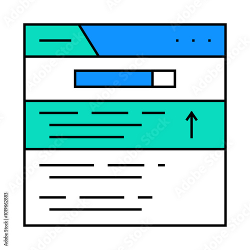 serp search engine results page line icon vector. serp search engine results page sign. isolated symbol illustration